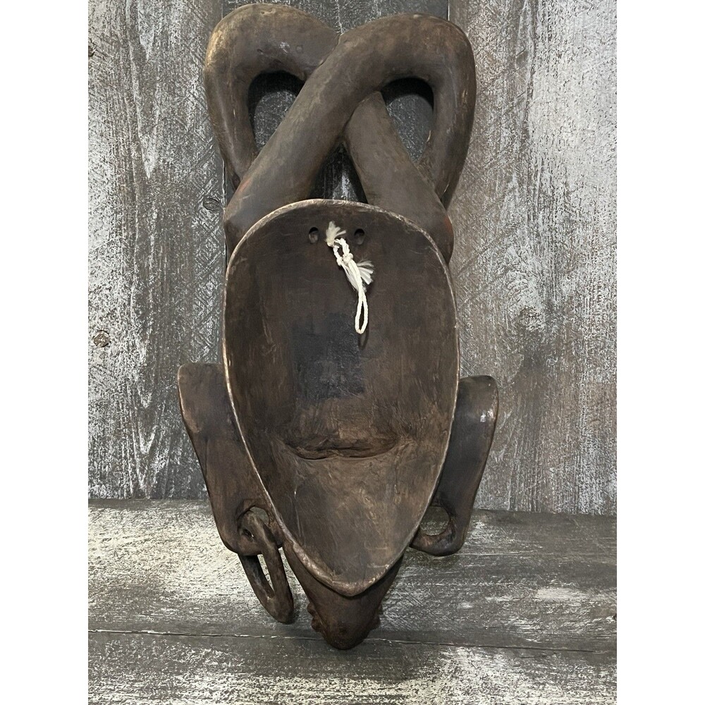 African Mask, the Leopard Spirit Made In Ghana Beautiful Piece - Picture 4 of 4